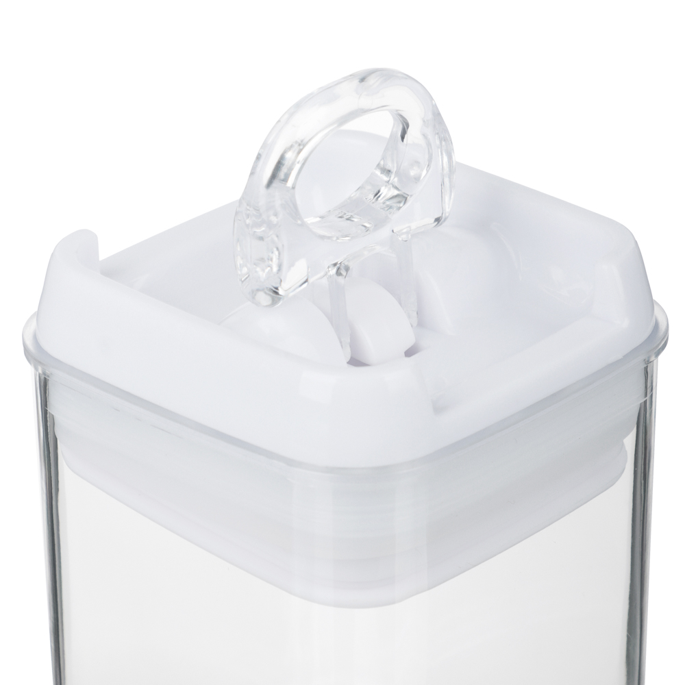 Банка для сыпучих продуктов, тм VETTA, Миндаль, 300мл квадратная, пластик, арт.№ 861-526