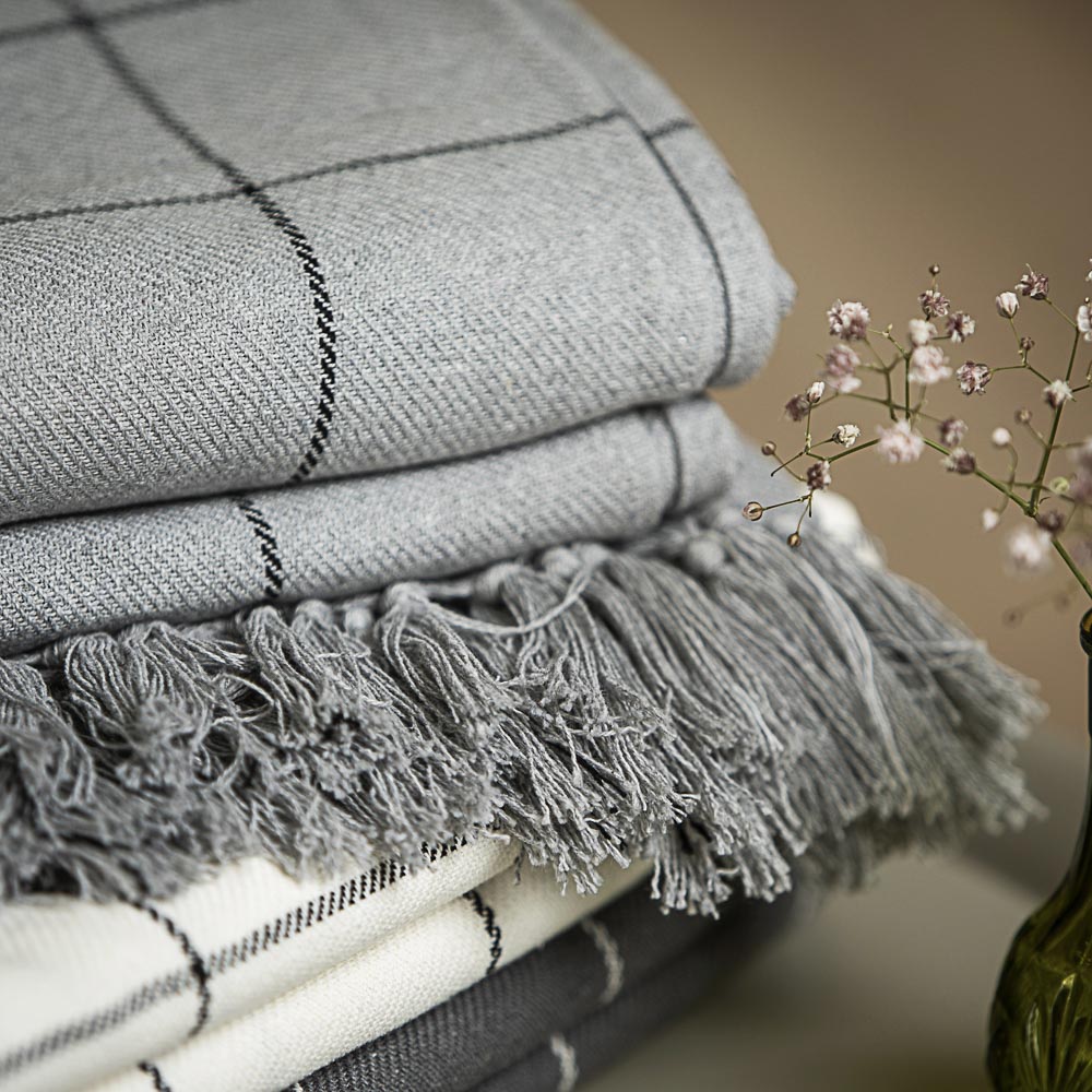 PROVANCE Сканди Плед 140х200см, 100% хлопок, 3 цвета, арт.№ 486-078