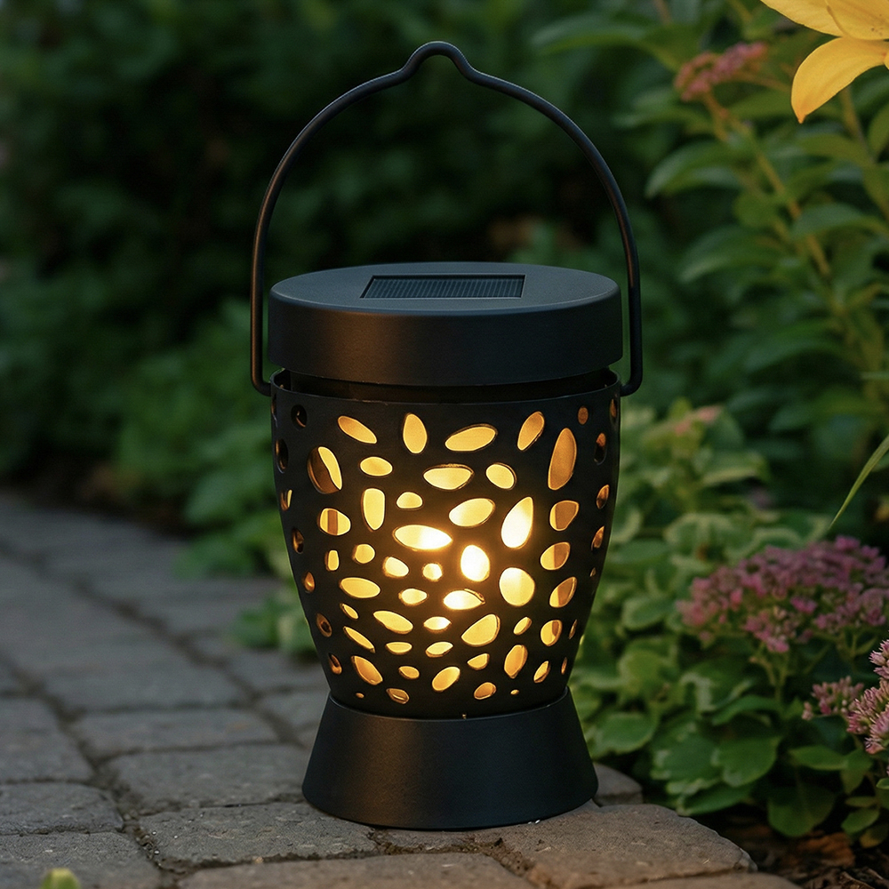 INBLOOM Фонарь на солн.батарее 6.5х10см, 1LED, шампань, 1x1.2V/300mAh AAA, ABS, IP44, арт.№ 475-322