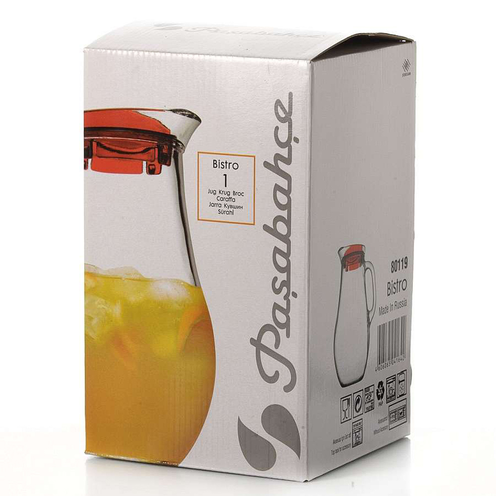 PASABAHCE Бистро Кувшин 1850 мл с крышкой, стекло, арт.№ 878-117