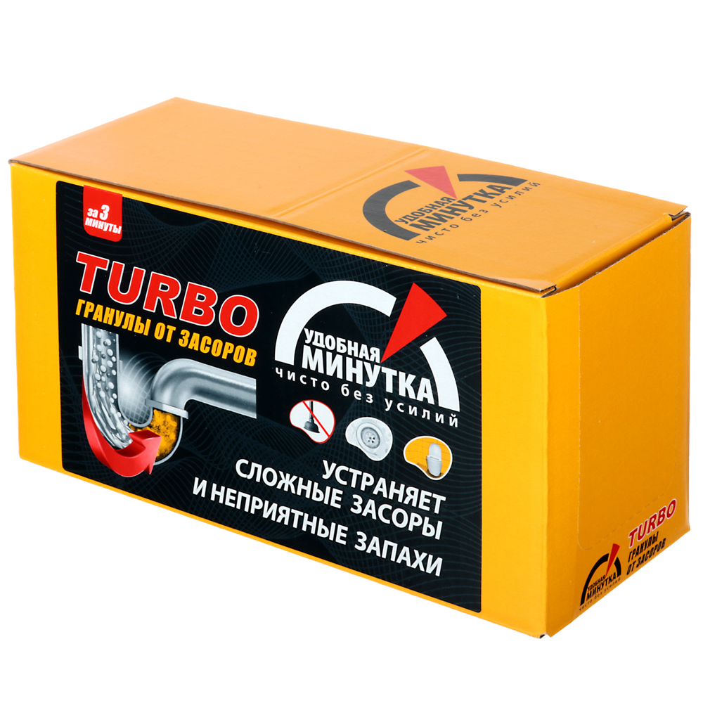 Гранулы от засоров УДОБНАЯ МИНУТКА Turbo, м/у, 70гр, арт.№ 987-009