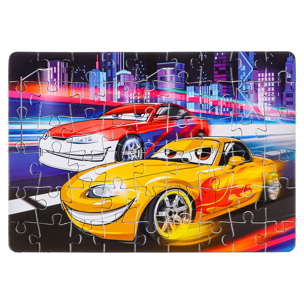 ИГРОЛЕНД Пазл 54 детали Мультфильмы, картон, 18х13см, 8-12 дизайнов, ORIGAMI, арт.№ 898-004