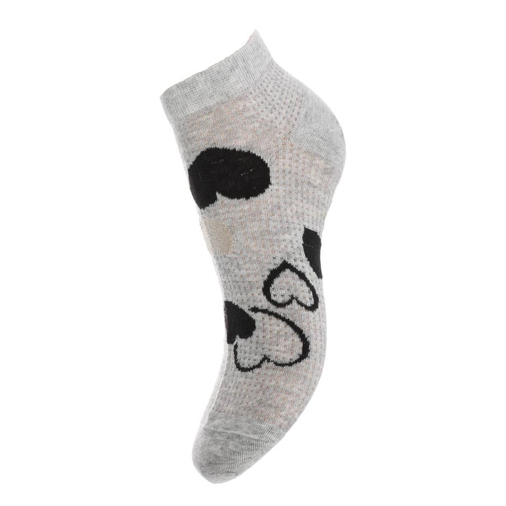 Носки женские короткие с рисунком, тм Turkan, р. 36-41, 90%хлопок,8% п/а, 2%лайкра,разноцветные,6460, арт.№ 019-565