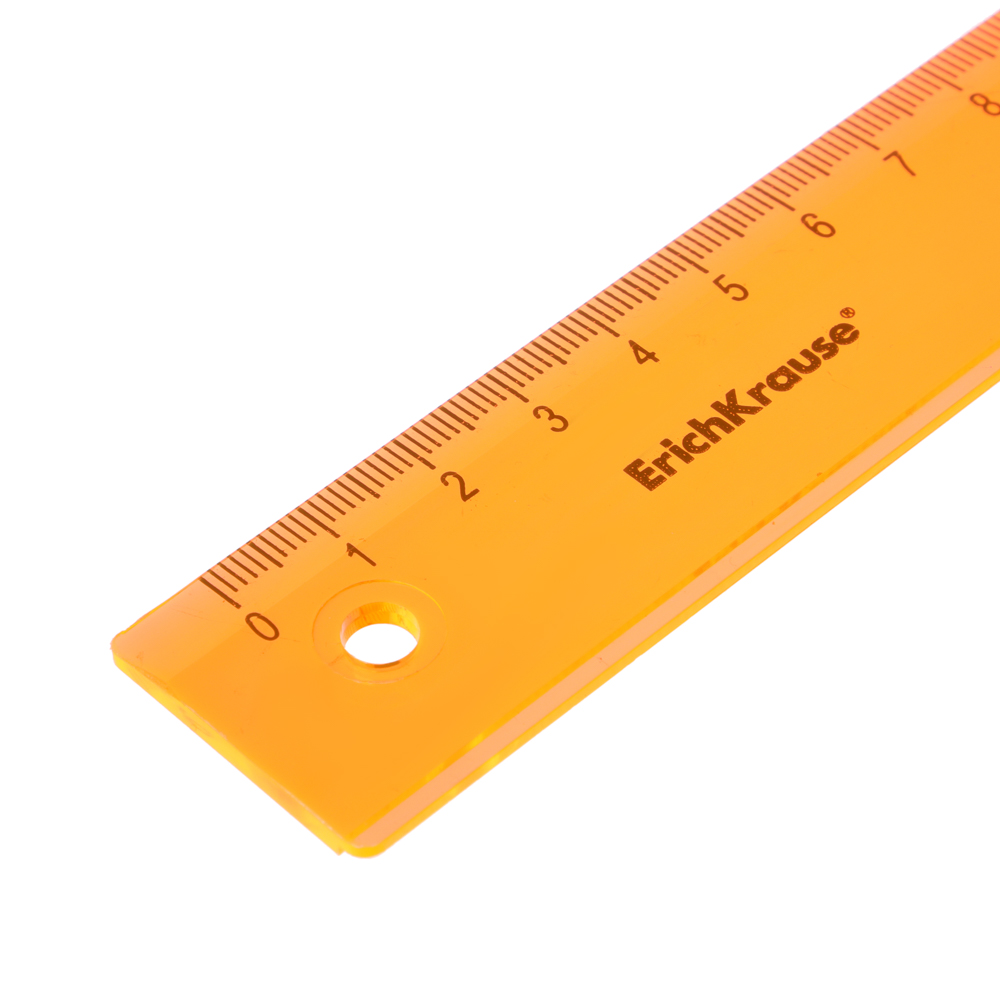 Erich Krause Линейка 20 см, цв. полупрозрачная, "Неон", пластик, 49501, 52999, 53000, арт.№ 612-023