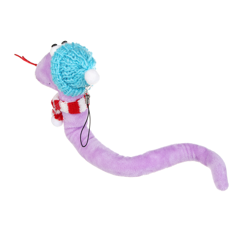 СНОУ БУМ Сувенир мягкий змейка, полиэстер, 24см, 4 цвета, арт.№ 394-529