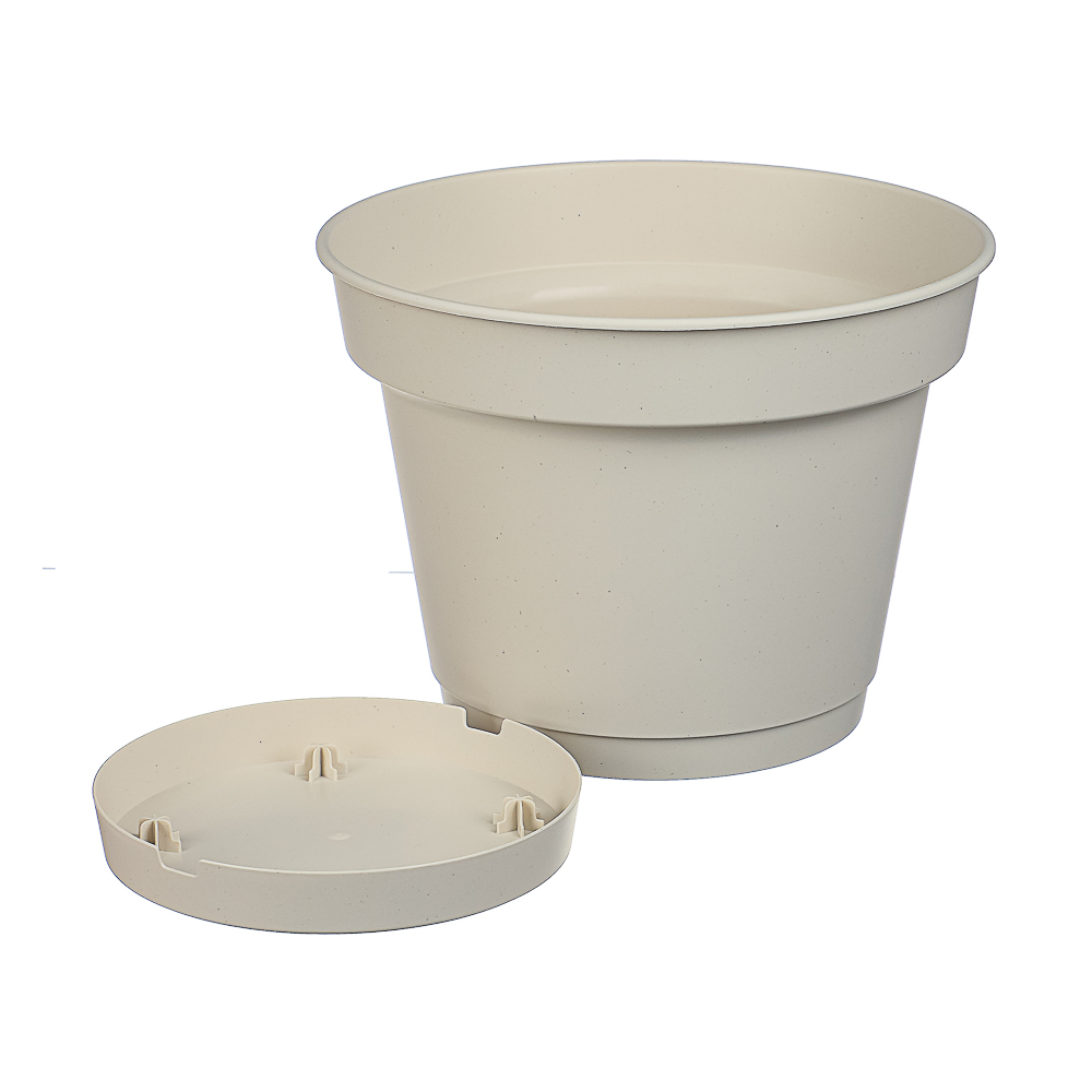 Горшок Mint 5л, d24см, h18см с поддоном светло-беж., арт.№ 164-377