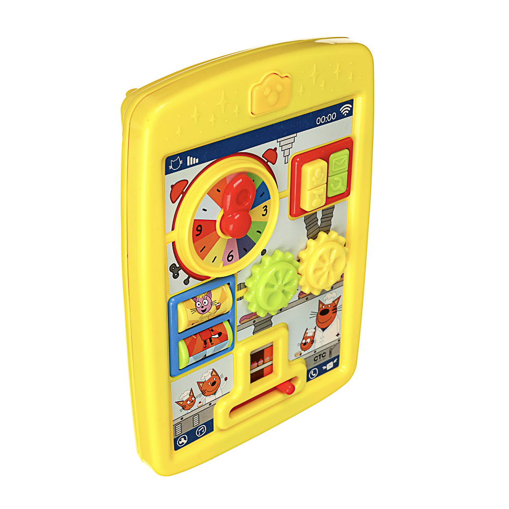 ИГРОЛЕНД Игрушка музыкальная Бизиборд "Три кота", звук, 2ААА, ABS, 12,5х19х2,5см, арт.№ 272-657