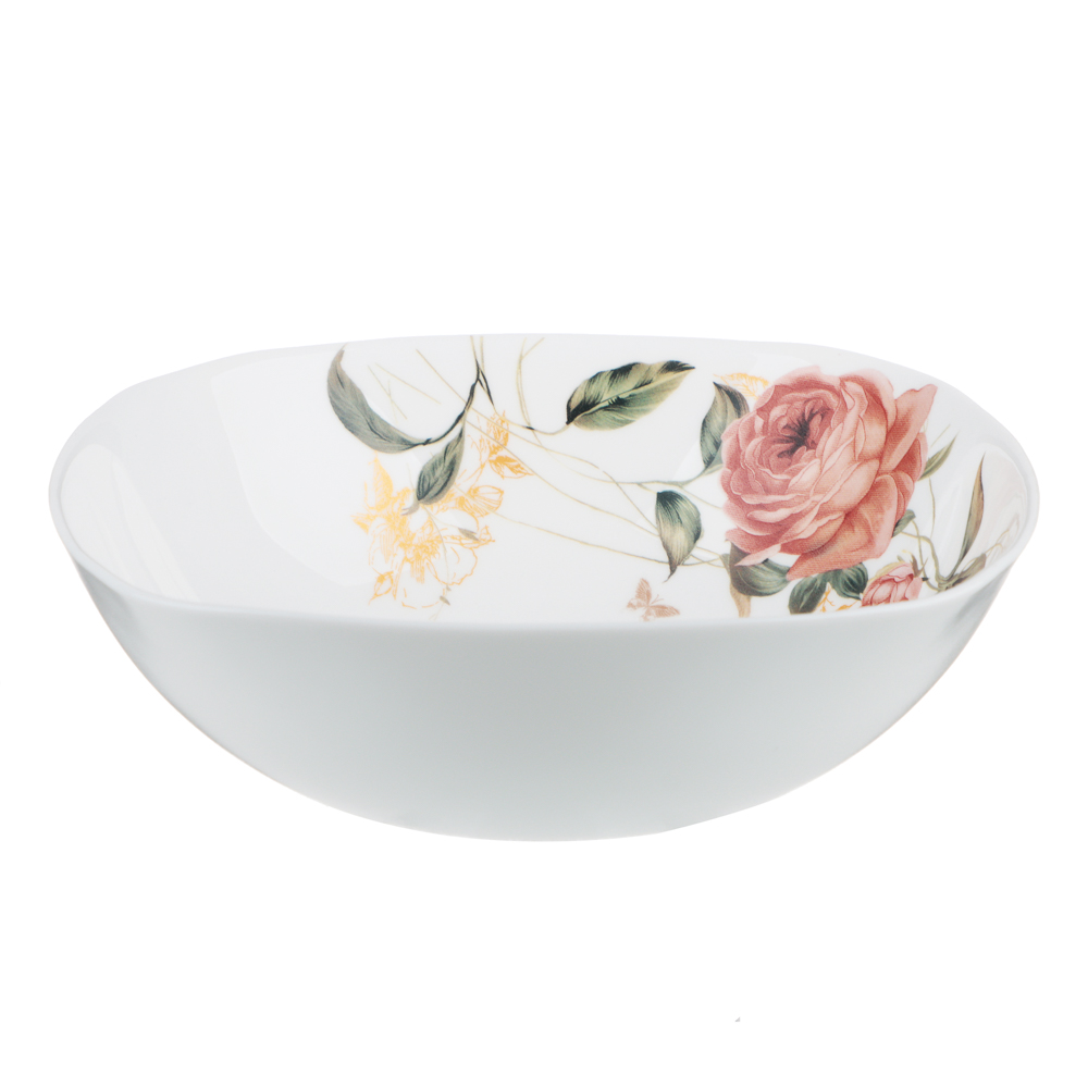 MILLIMI Анета Салатник опаловое стекло 19см, квадратная форма, 19019, арт.№ 818-465