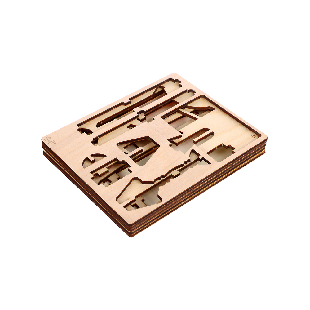 Мебель для кукол Спальня/Кухня/Детская/Ванная/Кабинет/Гостиная, фанера, 21х15х4см, 6 дизайнов, арт.№ 278-080