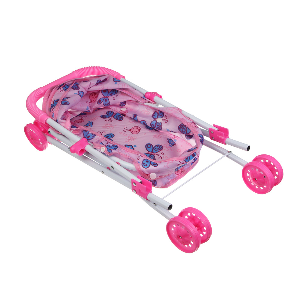 ИГРОЛЕНД Коляска люлька складная, ABS, сталь, полиэстер, 28х54х48см, арт.№ 278-082