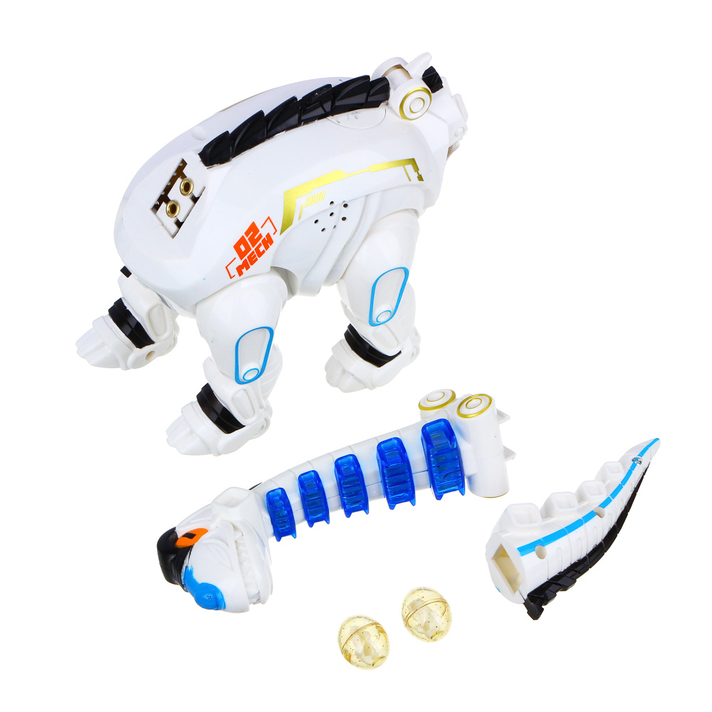 ИГРОЛЕНД BY Робот Дино, откладывает яйца, свет, звук, движ., 2 яйца, 3хААА, 16х9х15см, арт.№ 272-763