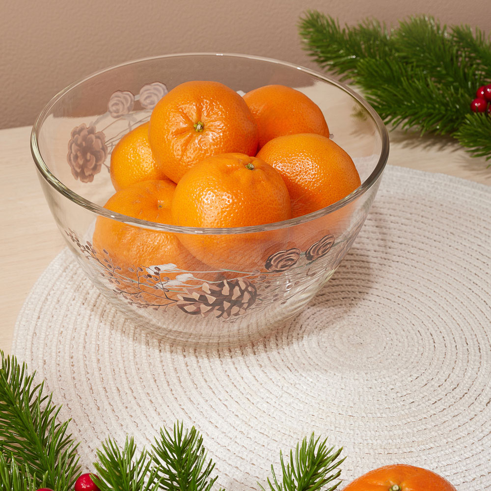 ОСЗ Шишки Салатник 19см, стекло, арт.№ 877-707