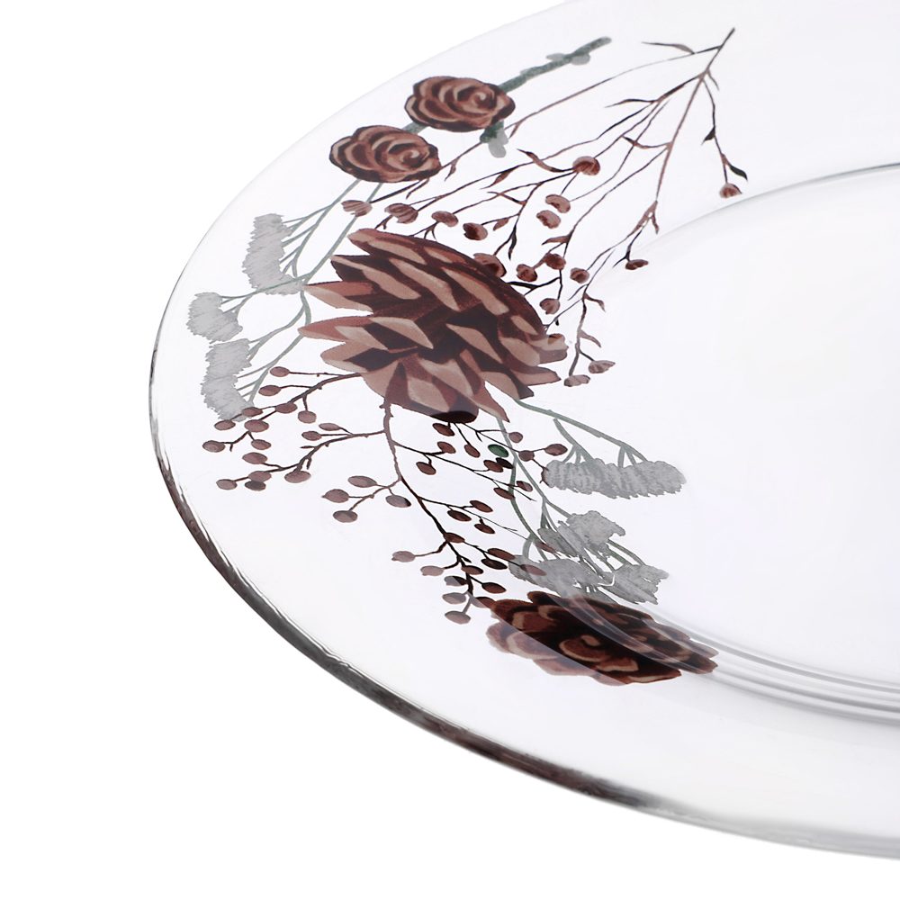 ОСЗ Шишки Тарелка обеденная 25см, стекло, арт.№ 877-708