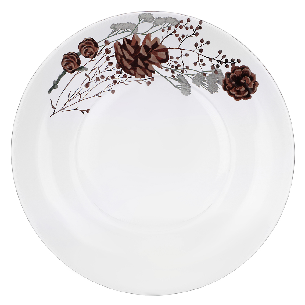 ОСЗ Шишки Тарелка десертная 19,6см, стекло, арт.№ 877-709