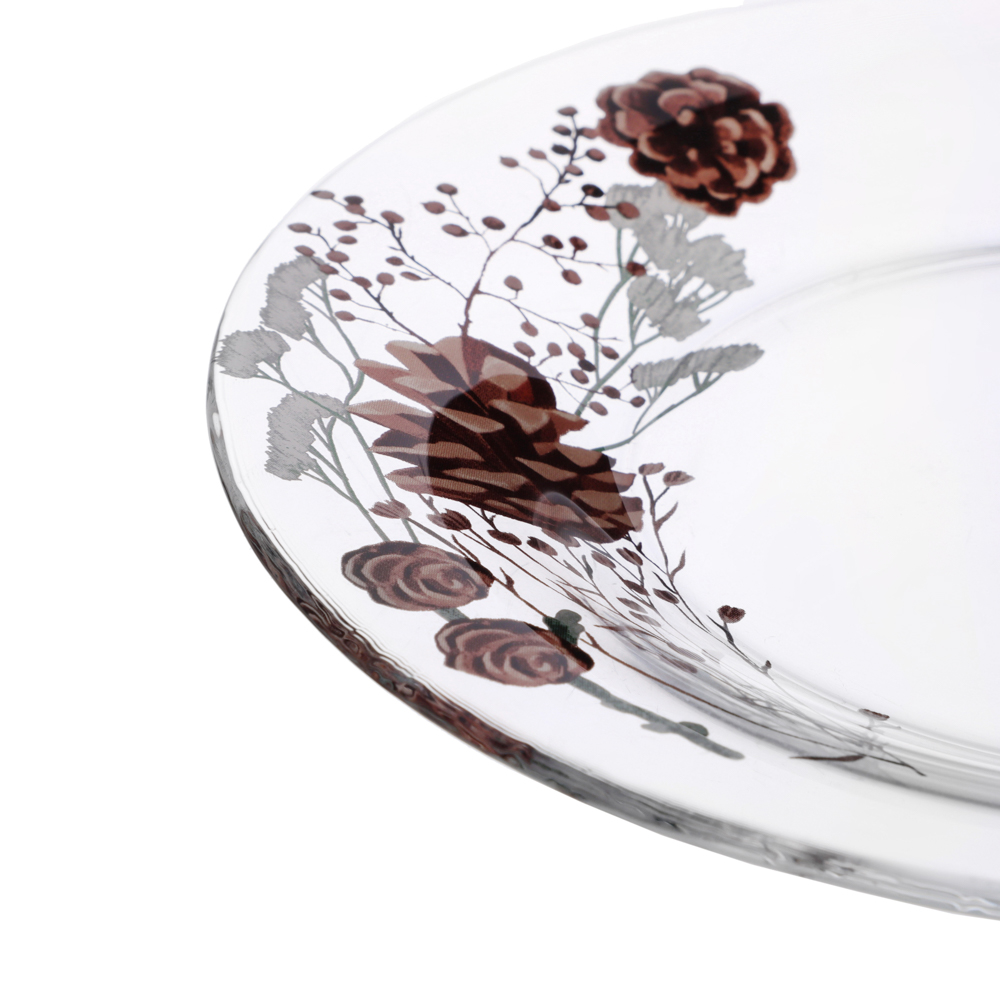 ОСЗ Шишки Тарелка десертная 19,6см, стекло, арт.№ 877-709