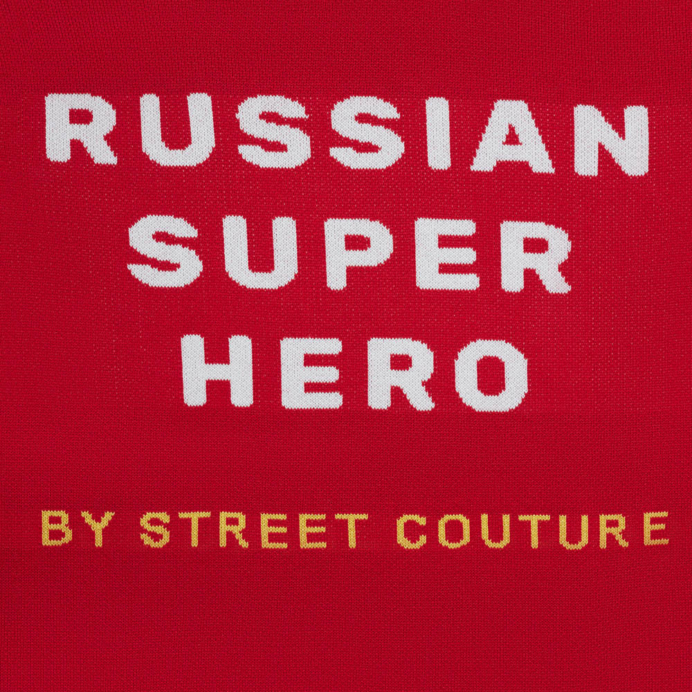 Свитер "Картошка", унисекс, красный с рисунком, разм.M, арт.№ 080-002