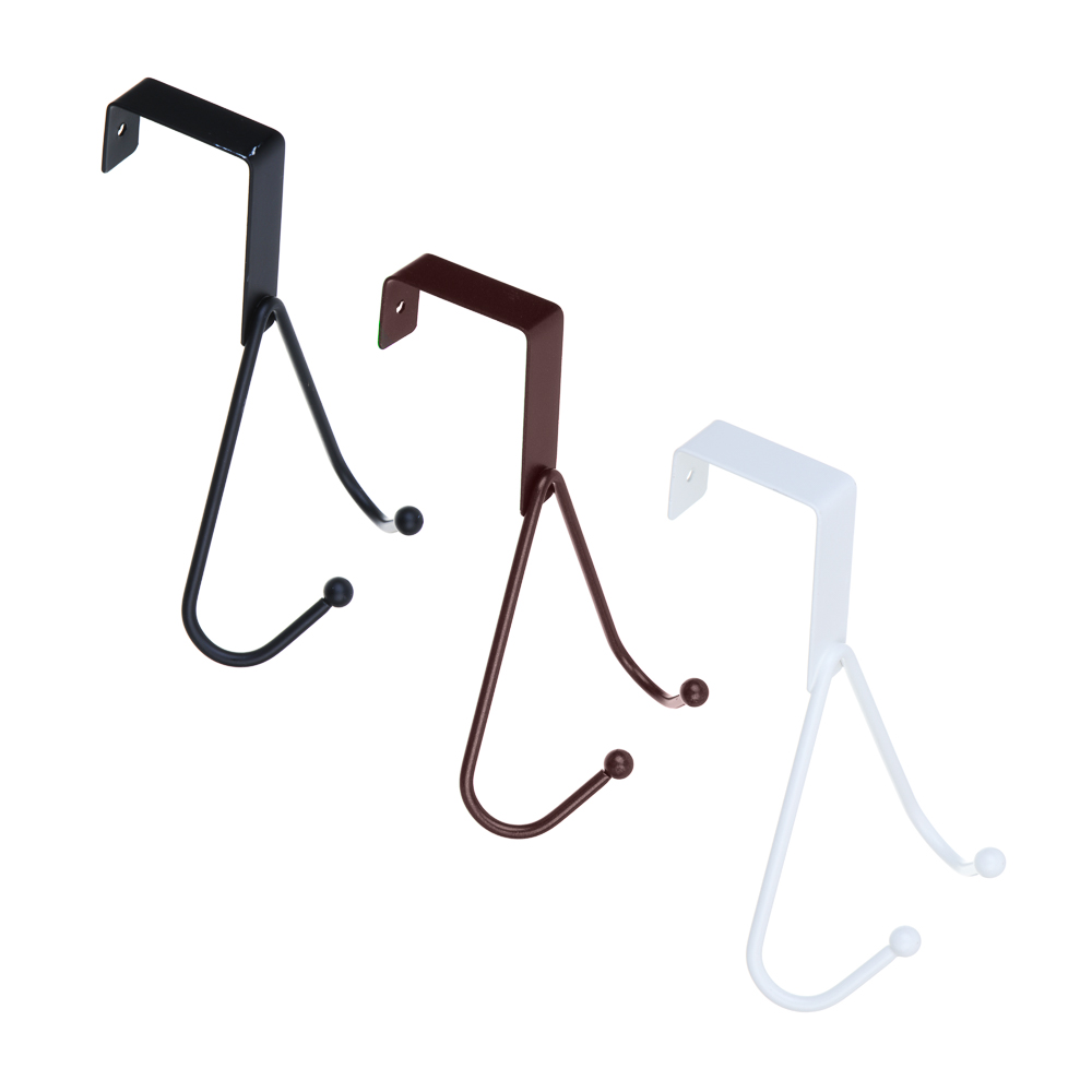 Вешалка надверная тм VETTA, 2 крючка, металл, 12х15х5см, 3 цвета, арт.№ 465-164