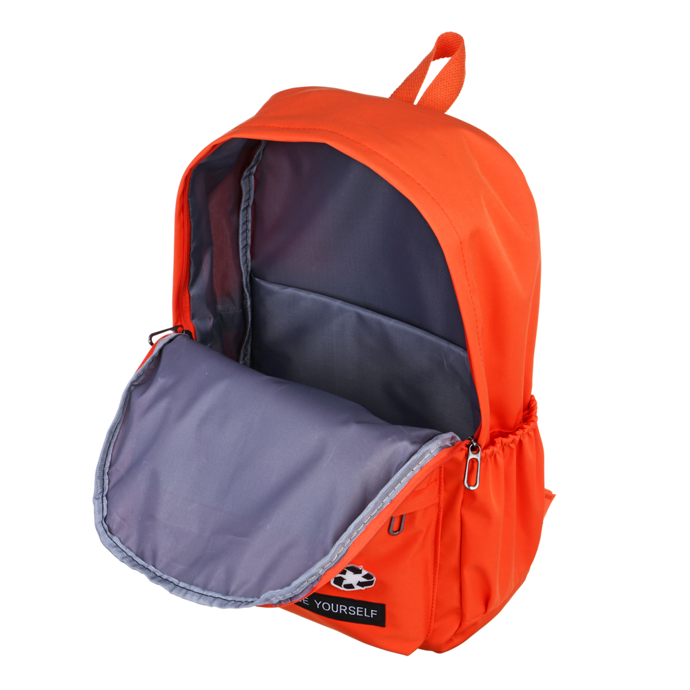 ClipStudio Рюкзак подростковый 45x30,5x13см, 1 отд., 6 карм., значки, ПЭ, оранжевый, арт.№ 254-714