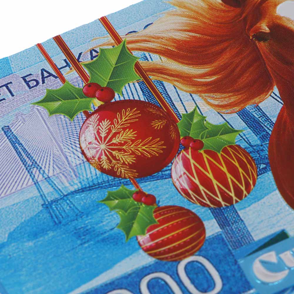 Магнит рубли тм СНОУ БУМ с серебряным фольгированием, 15x6 см, PVC, EVA, фольга, микс, арт.№ 705-505