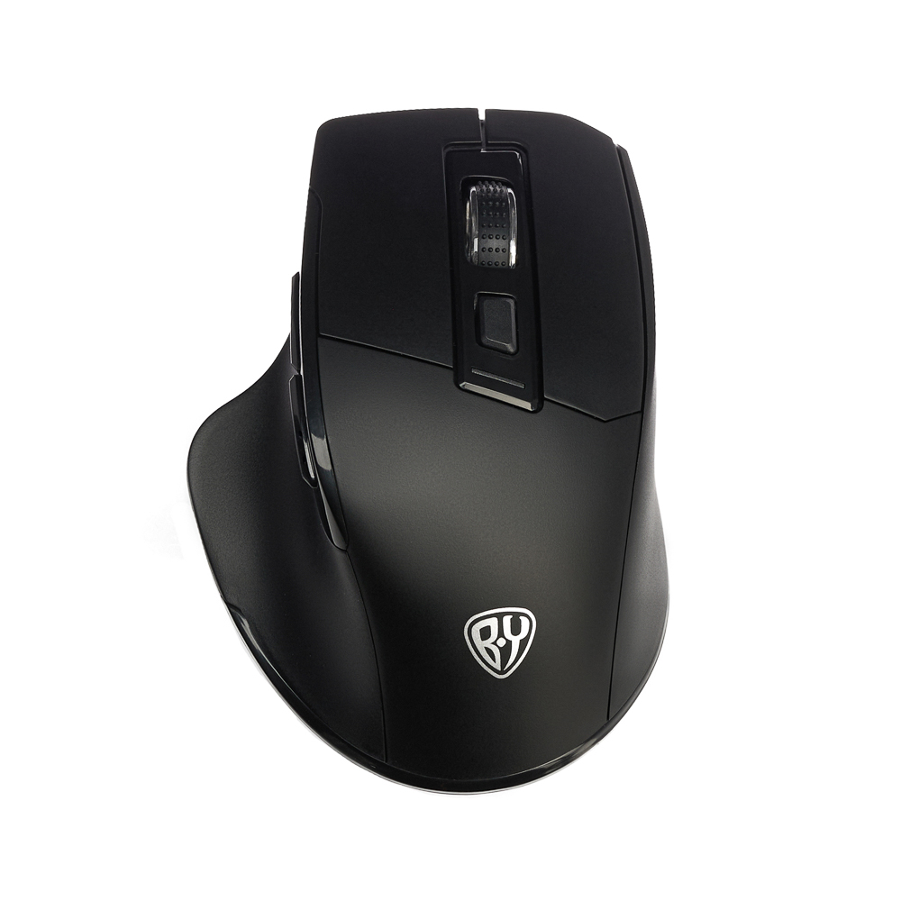 Компьютерная мышь беспроводная BY, 800-1600DPI, 6D 2.4GHz, 1xAA,"copy-paste", чёрная, арт.№ 405-096