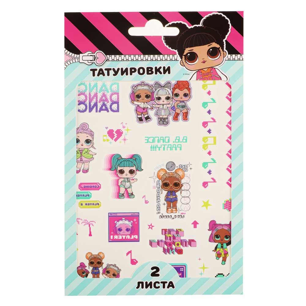 НД ПЛЭЙ Наклейки-татуировки, бумага, 11,8х19см, 2 листа, 4 дизайна, арт.№ 831-018