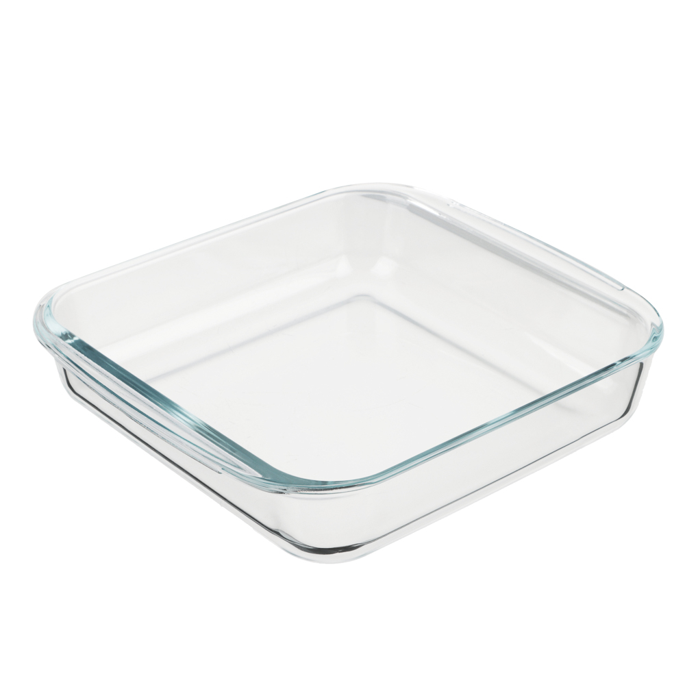 SATOSHI Форма для запекания жаропрочная квадратная, с ручками, стекло, 24.5x21.9x5.1см, 1,8л, арт.№ 825-017
