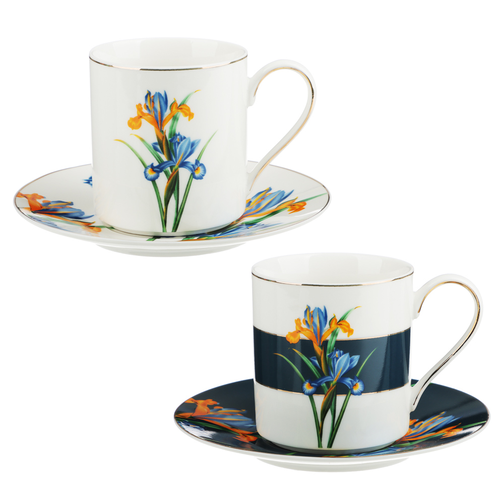 MILLIMI Ирисы Набор чайный 4 пр., 240мл, 14,5см, фарфор, арт.№ 802-215