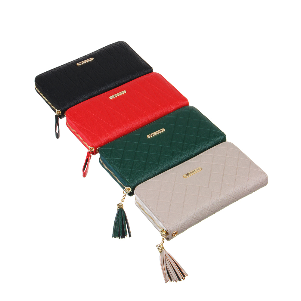 ЮL Кошелек женский, с отделениями для купюр, карт и монет, ПУ,19,5х10,5см, 2-4 дизайна, арт.№ 350-059