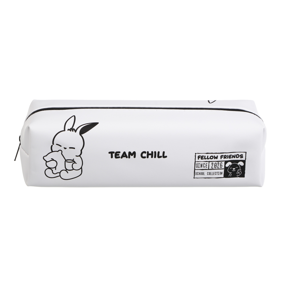 Пенал прямоугольный, 21x6x6см, "Друзья Товарищи", искус. кожа с печатью, 2 диз., арт.№ 524-335