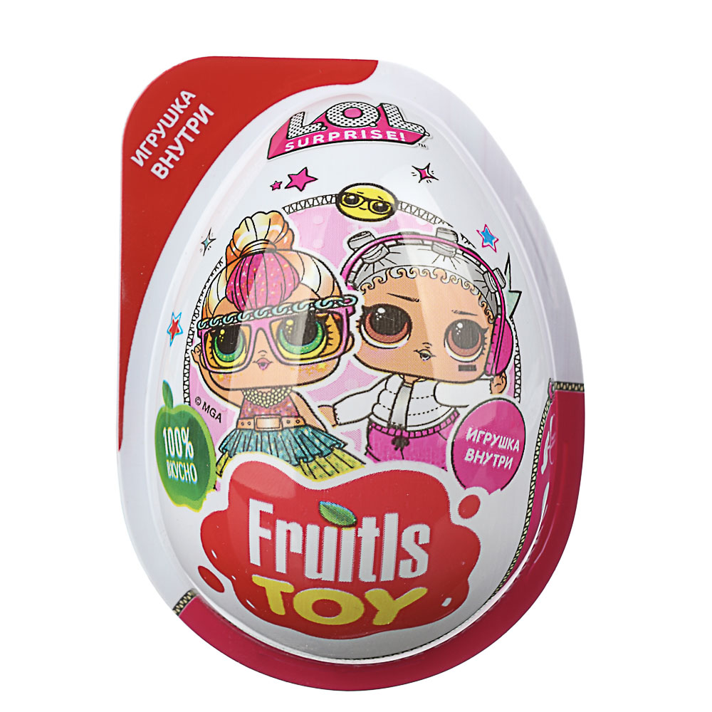 FRUITLS TOY Мармелад 10гр в пластиковом яйце с игрушкой, 2 вида ЩЕНЯЧИЙ ПАТРУЛЬ/МИМИМИШКИ, арт.№ 201-247