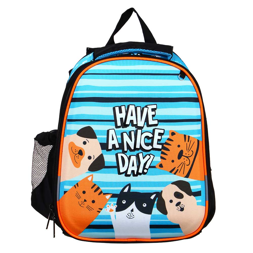 ХЭВ Э НАЙС ДЭЙ Рюкзак шк.жесткий 38х28х15см, 2 отд.,2карм.,эргон.спинка,лямки рег.по росту, ПЭ,брел., арт.№ 254-450