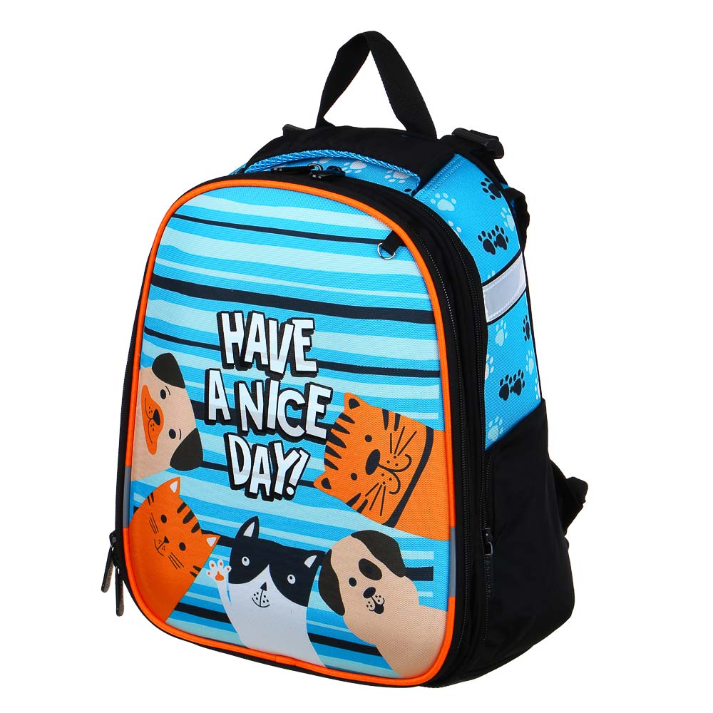 ХЭВ Э НАЙС ДЭЙ Рюкзак шк.жесткий 38х28х15см, 2 отд.,2карм.,эргон.спинка,лямки рег.по росту, ПЭ,брел., арт.№ 254-450