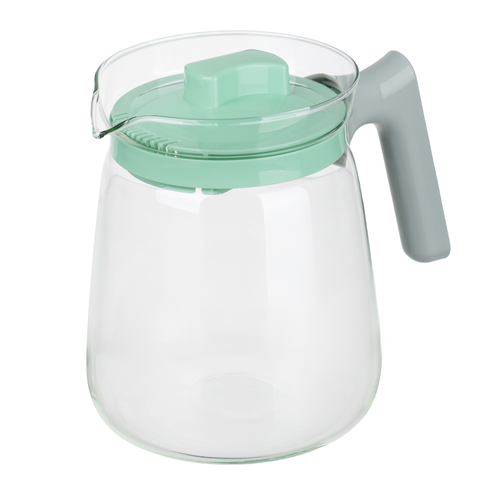 Кувшин с пластиковой крышкой тм MILLIMI, 2000мл, стекло, инд. упак, арт.№ 878-699