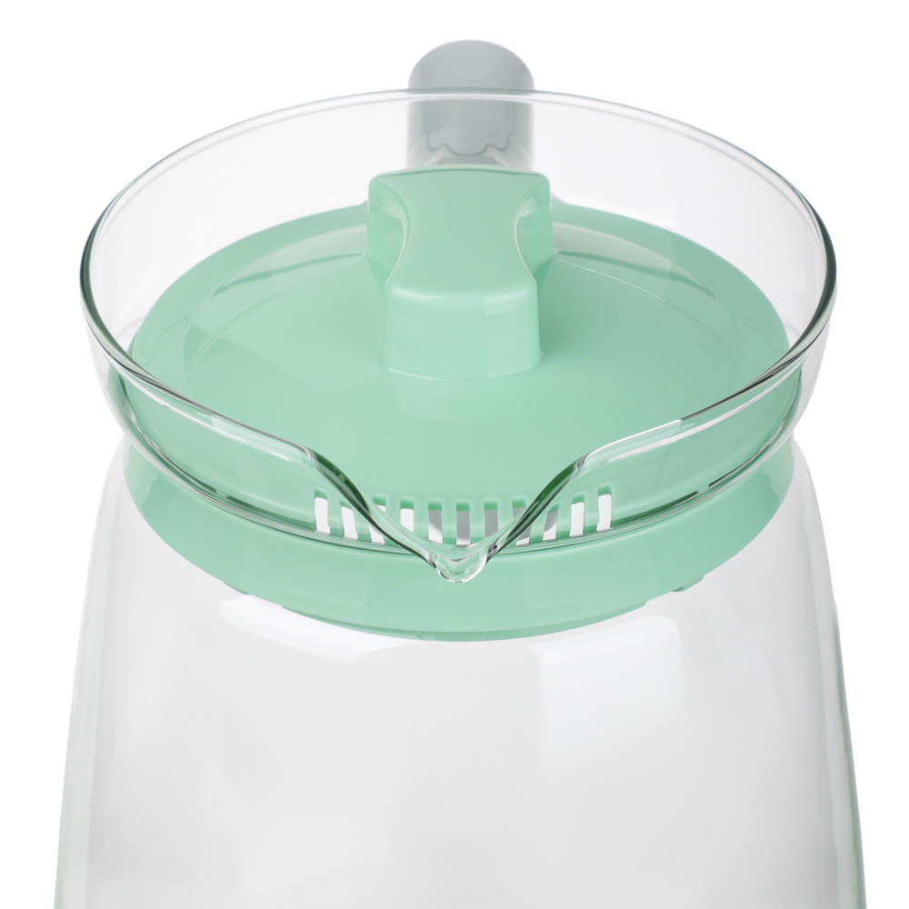 Кувшин с пластиковой крышкой тм MILLIMI, 2000мл, стекло, инд. упак, арт.№ 878-699