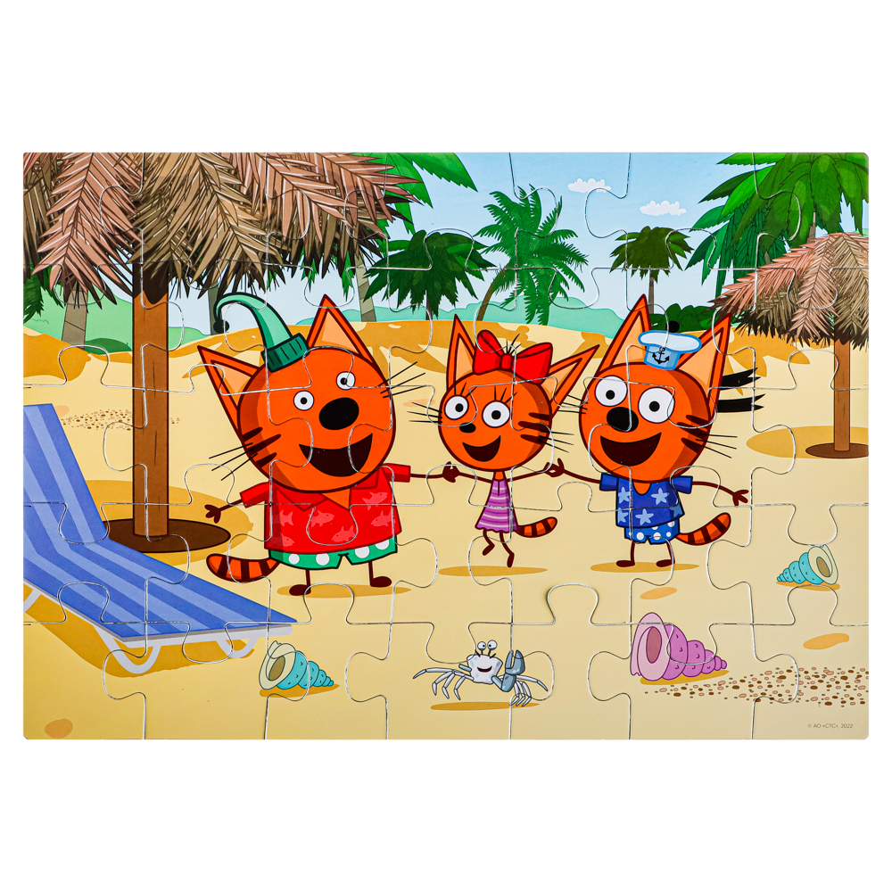 СТЕП ПАЗЛ Пазлы "Три кота" 35 эл., картон, 20х14х4см, арт.№ 272-847