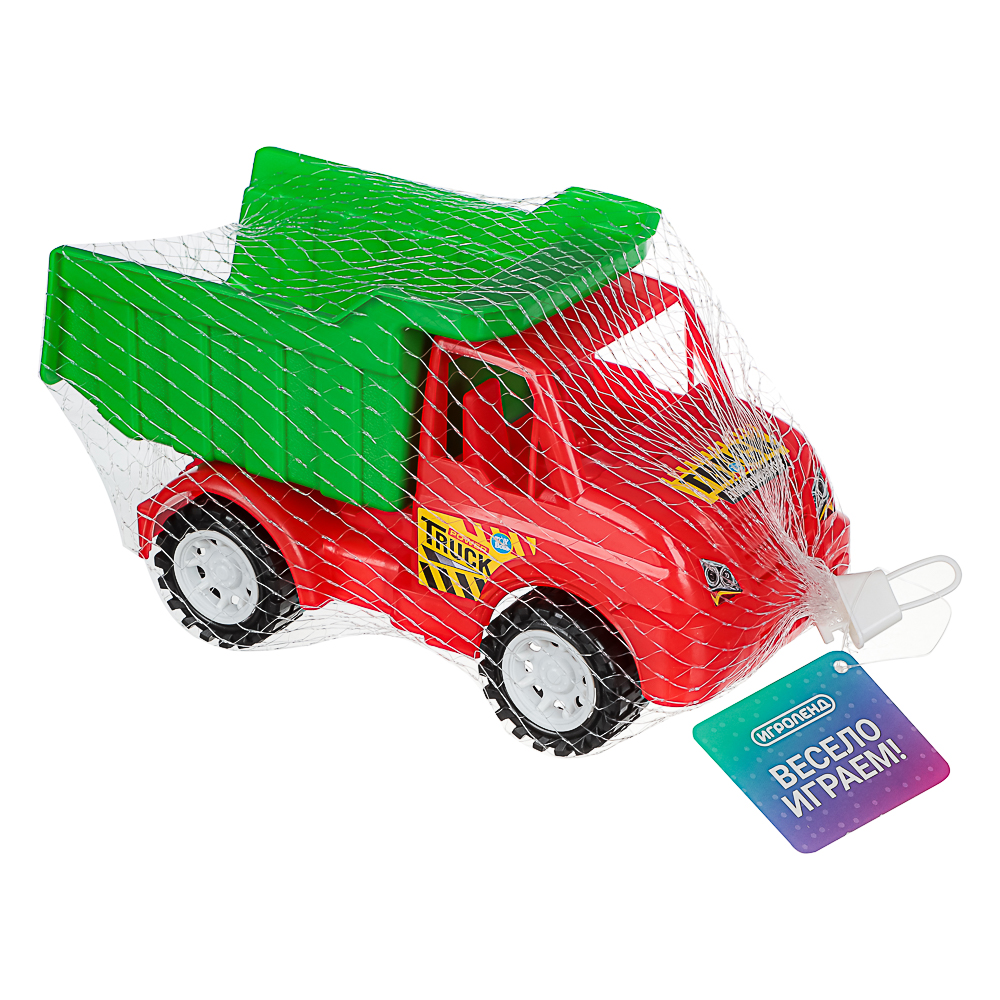 ИГРОЛЕНД Игрушка камазик, пластик, 11x23x13 см, 4 дизайна, для детей 3+, арт.№ 292-461