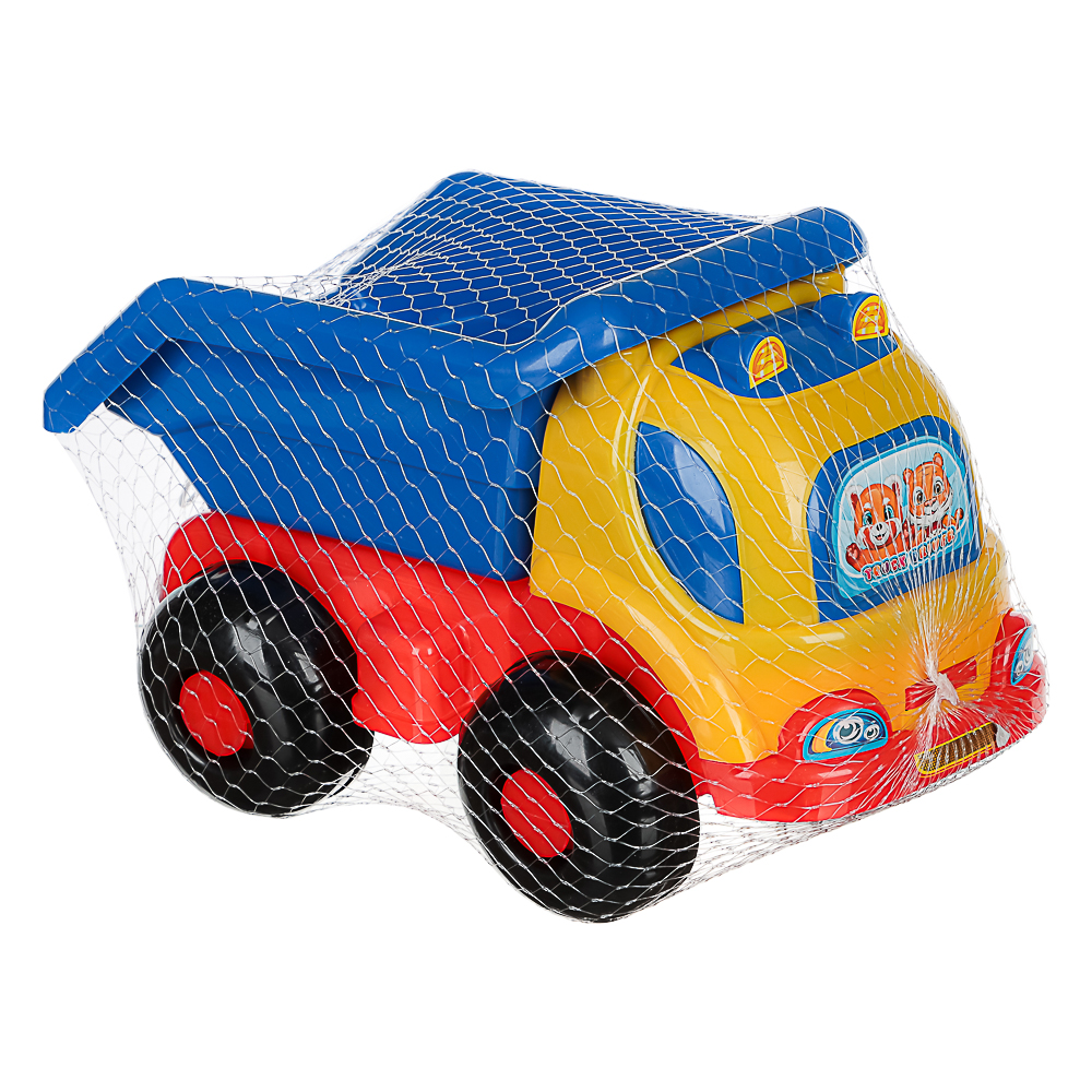 ИГРОЛЕНД Самосвал игрушечный в сетке, пластик, 16х26х17 см, 3 дизайна, для детей 3+, арт.№ 292-462