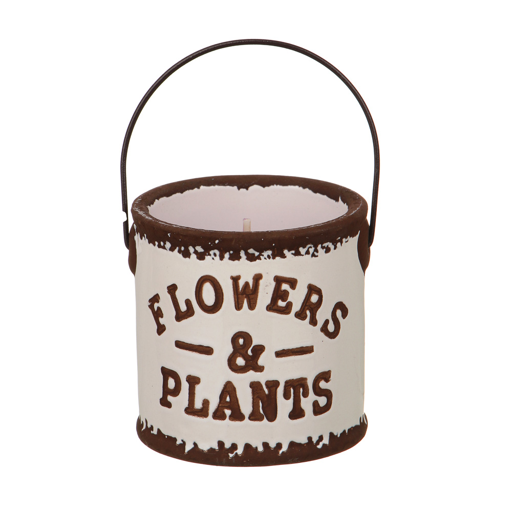 LADECOR Свеча в керамическом декоративном подсвечнике, парафин, 7x7 см, 6 цветов, арт.№ 508-878