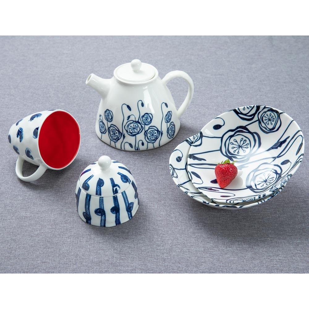 MILLIMI Индиго Чайник заварочный, 1100мл, 19,5х16х13,5см, керамика, арт.№ 824-464