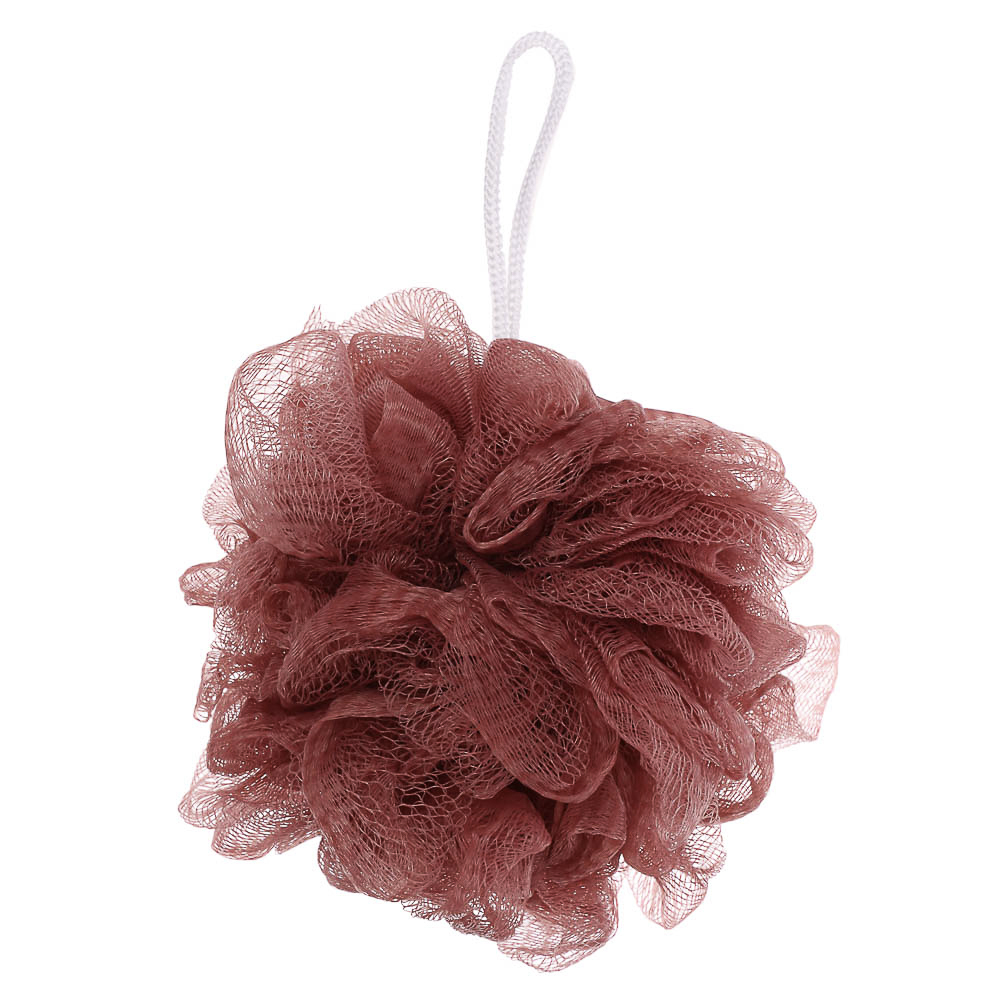 ЮL Мочалка шар роза с подвесом, полиэтилен, 40гр, 5-6 цветов, МС24-03, арт.№ 361-011