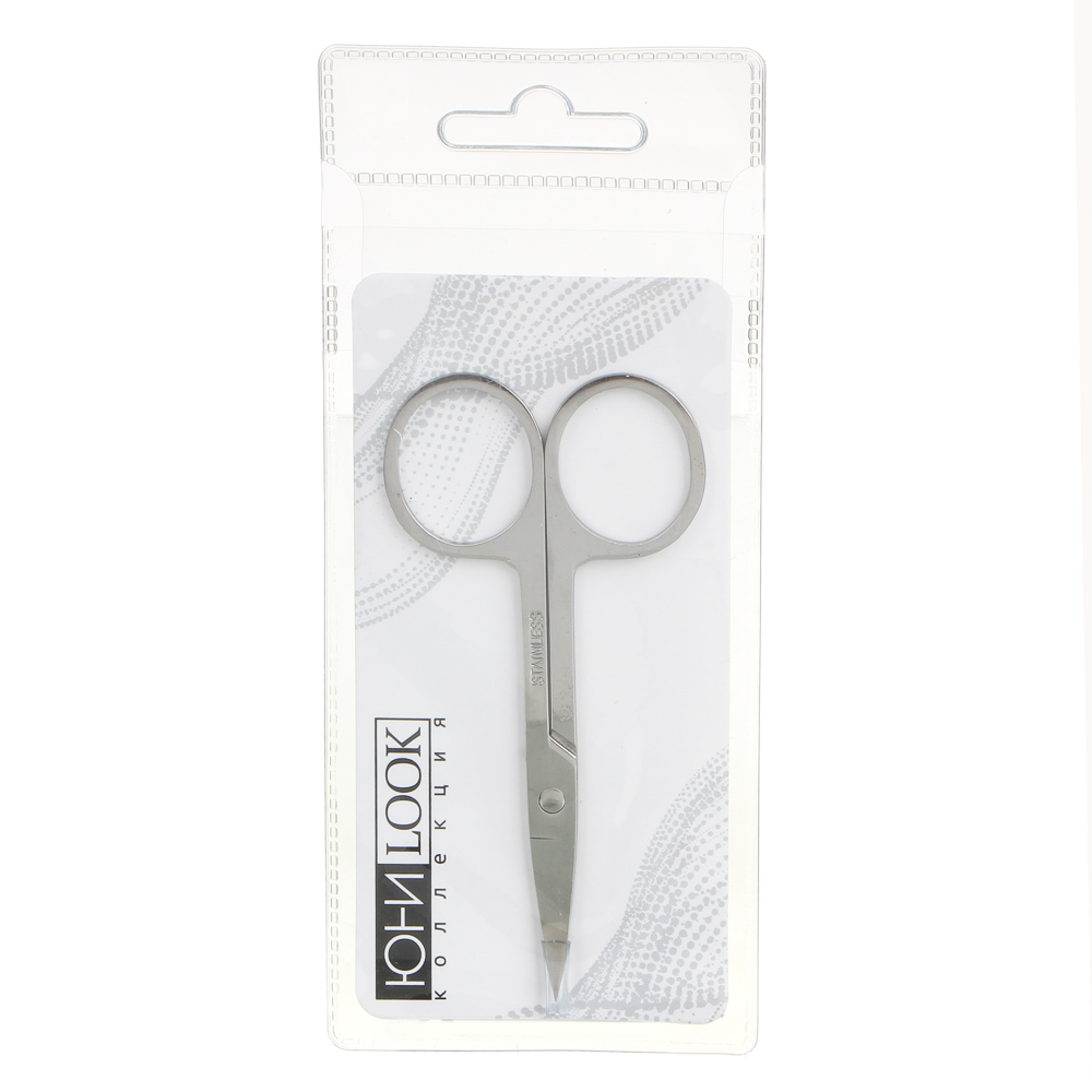 ЮНИLOOK Ножницы маникюрные для ногтей и кутикулы с загнутыми лезвиями, сталь, 8,8см, арт.№ 305-168
