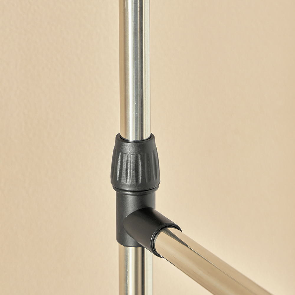 VETTA Вешалка напольная двойная, телескоп., на колесах, металл, пластик, 80x42x80(160)см, арт.№ 465-118