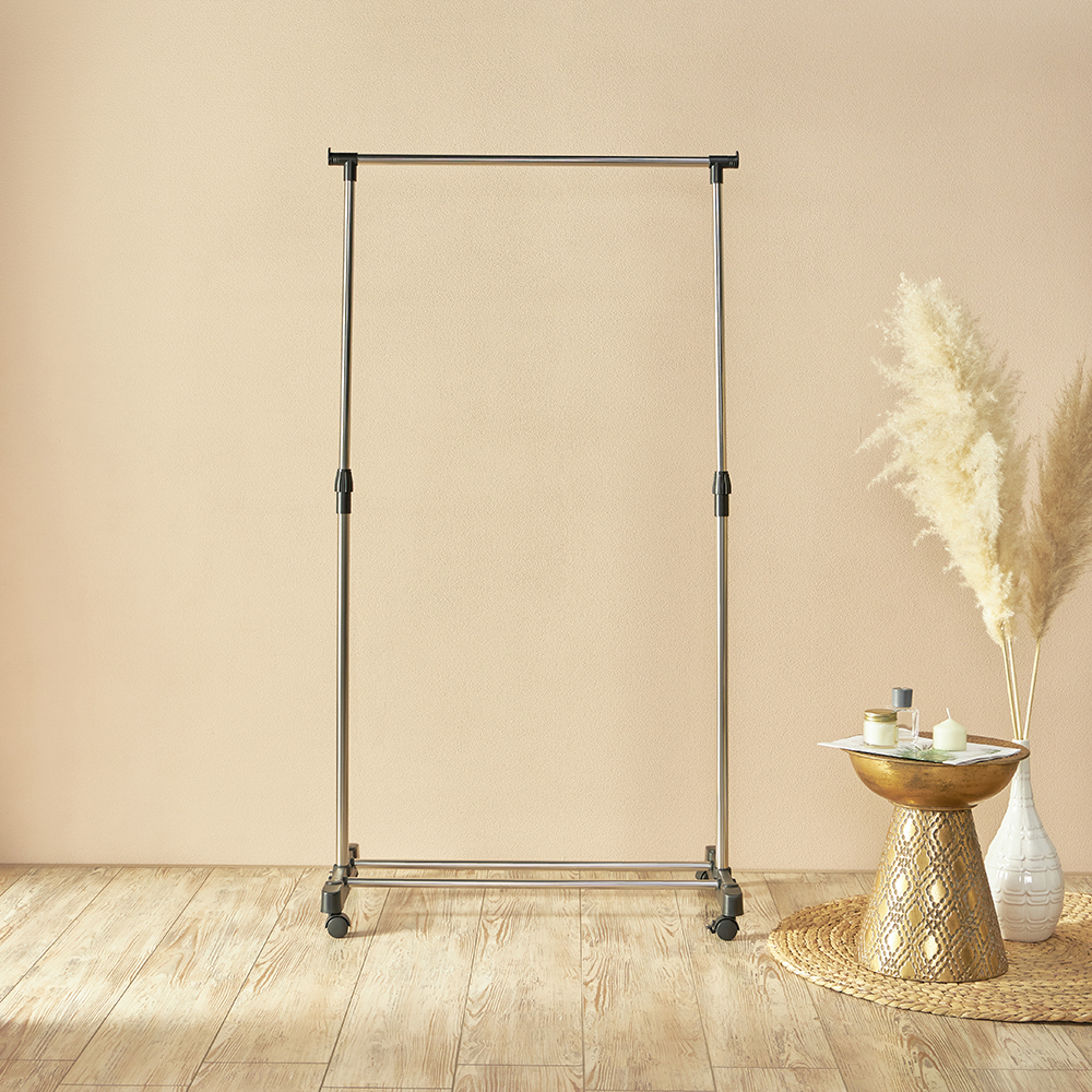 VETTA Вешалка напольная телескоп., на колесах, металл, пластик, 80x42x80(160)см, арт.№ 465-119