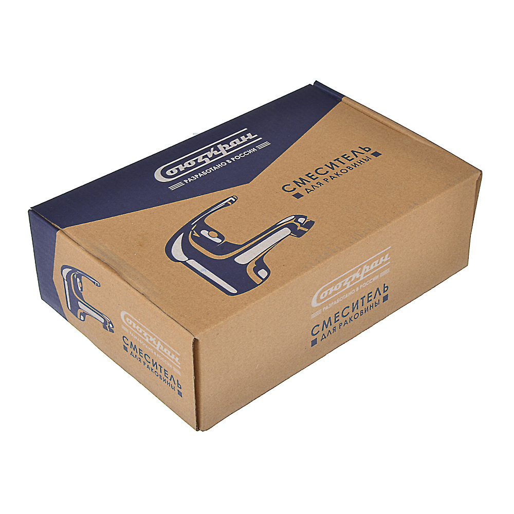 СоюзКран Смеситель для раковины, керам. картридж 35мм, хром, цинк, SK02-M126, арт.№ 567-085