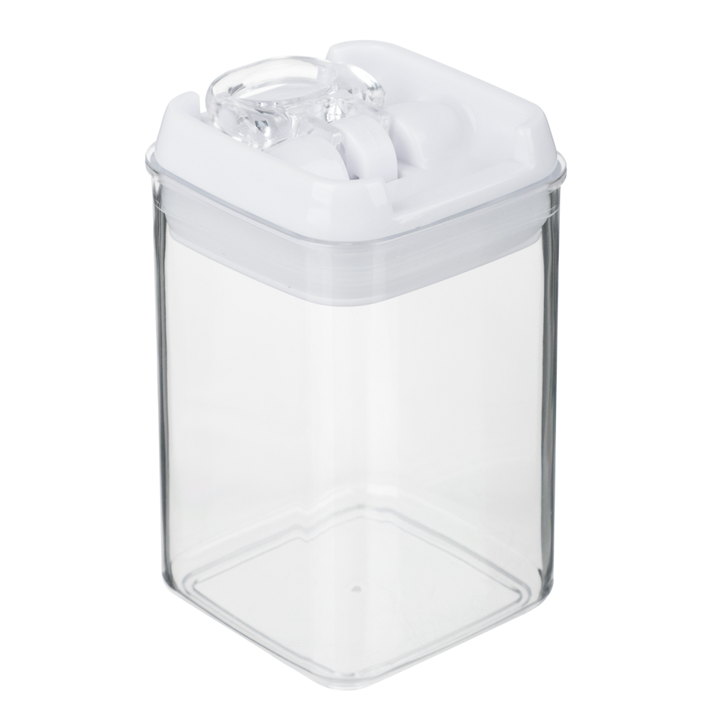 Банка для сыпучих продуктов, тм VETTA, Миндаль, 450мл квадратная, пластик, арт.№ 861-527