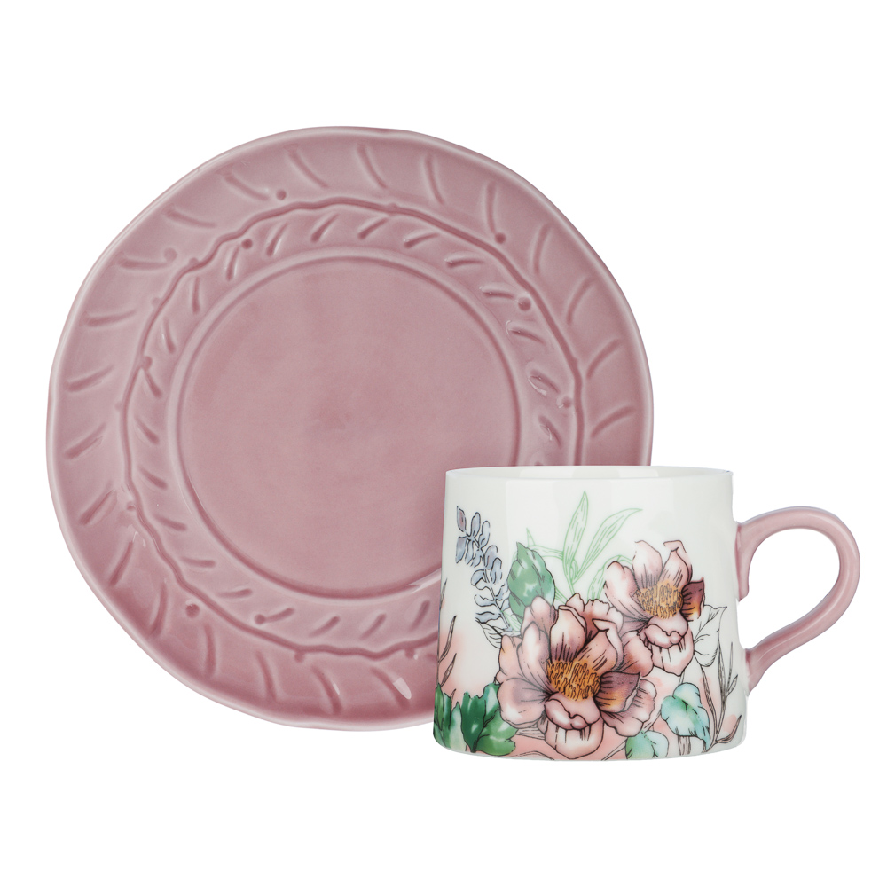 Набор чайный 2 пр., 180мл, MILLIMI, Сирень, фарфор, арт.№ 802-573