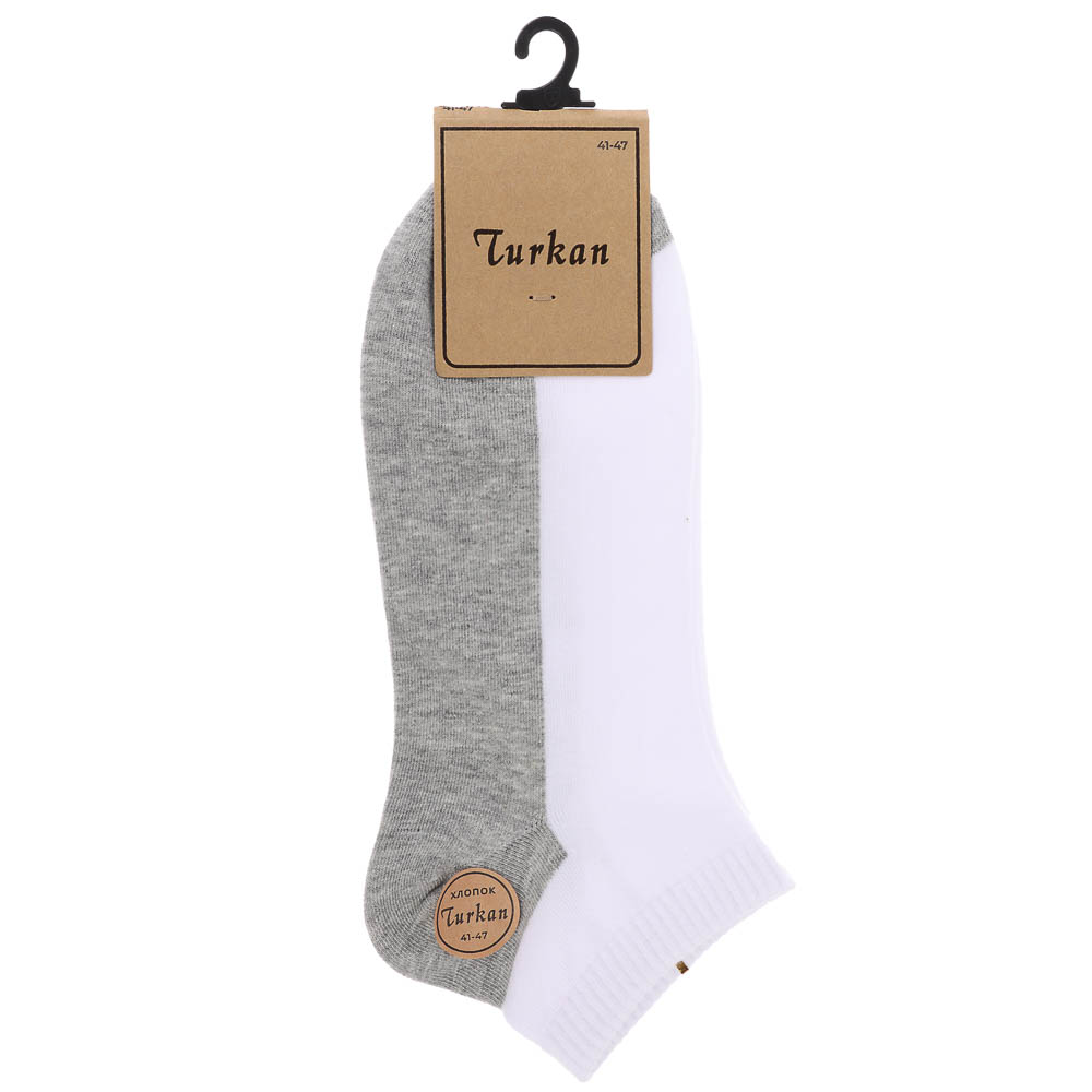 Носки мужские короткие, тм Turkan, р. 41-47, 90%хлопок, 8% п/а, 2%лайкра,разноцветные, В-9121, арт.№ 019-568