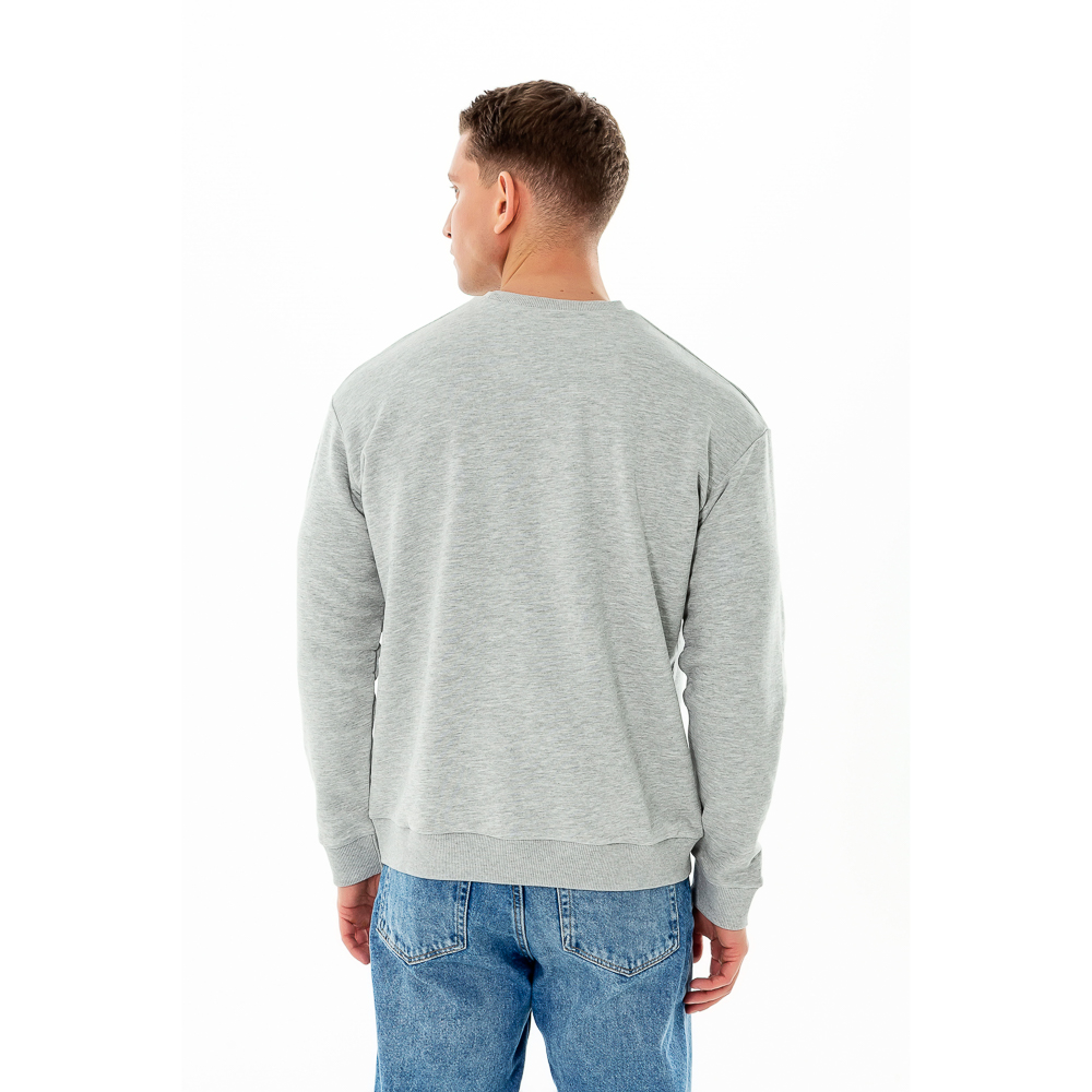 BY Свитер мужской, хлопок, размеры S-XXL, цвет серый, арт.№ 830-637
