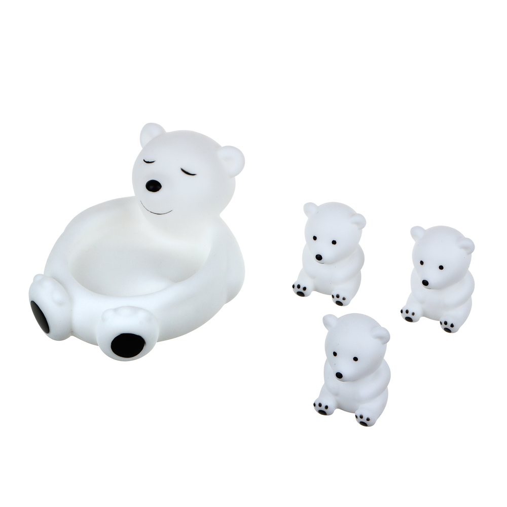 ИГРОЛЕНД Набор игрушек для купания, ПВХ, 4 предмета, 9x12x10см, 3 дизайна, арт.№ 274-194