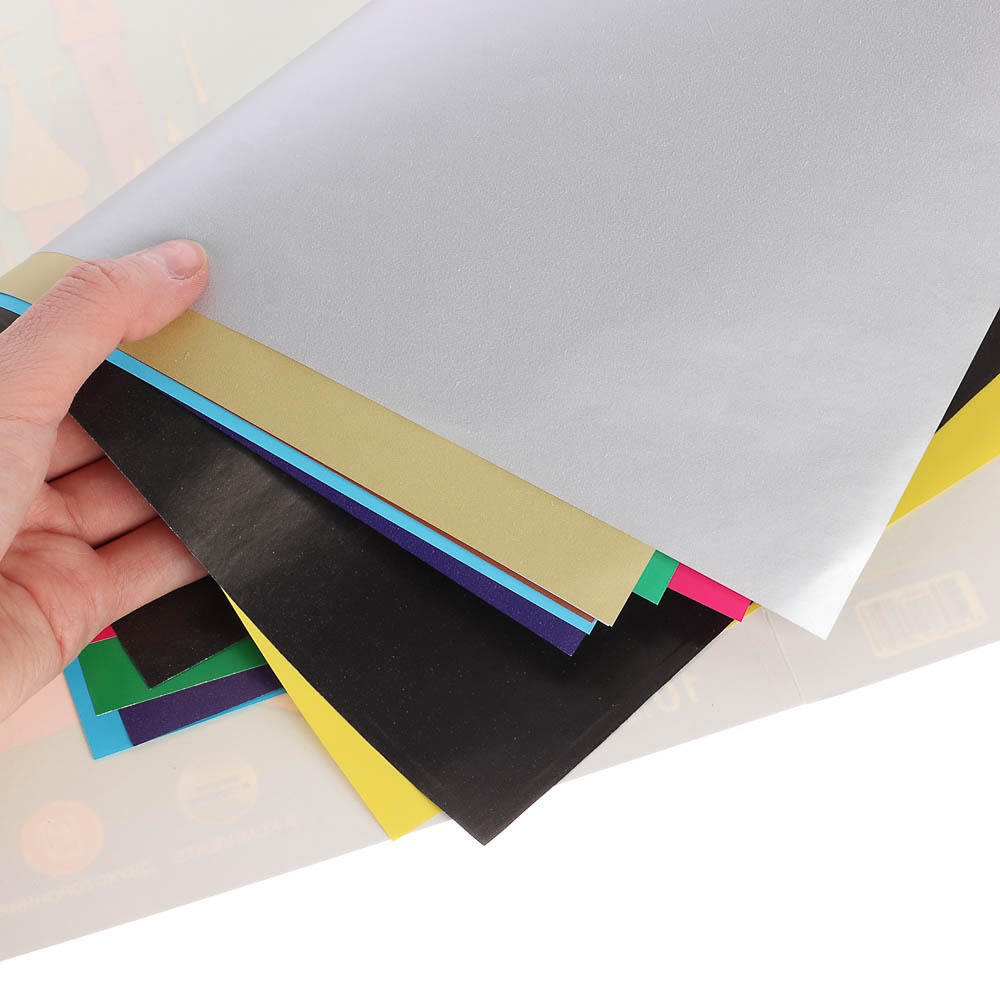 Бумага цветная ClipStudio "Альфа", А4, двухстор., мел. бум, 10л., 10цв.(вкл.золот. и сереб), арт.№ 558-071